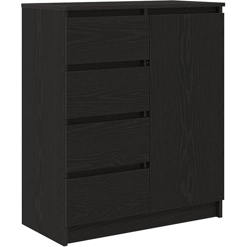  Komoda s ladicama crni hrast 71x35x84 cm konstruirano drvo Slike