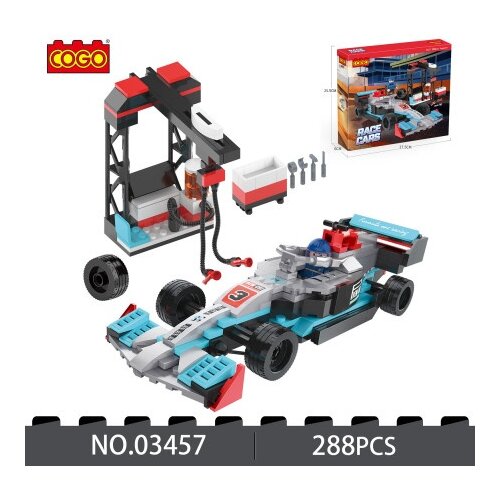Cogo trkački auto - formula, plava - broj delova: 288 ( 93659 ) Slike