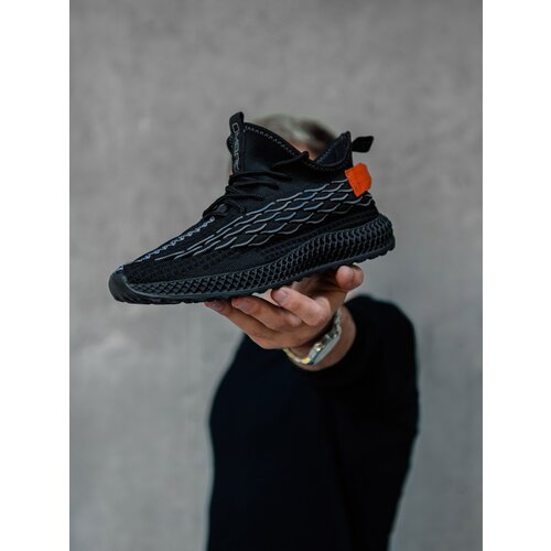 Ombre Men's lightweight lace-up sneaker shoes - black Slike