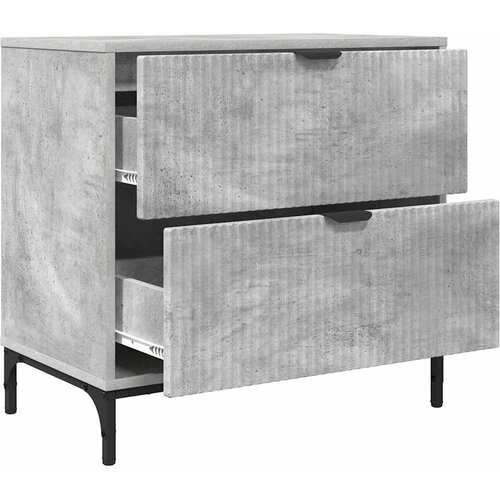  Noćni ormarić Beton siva 63.5 x 36 x 61 cm Konstruirano drvo Slike