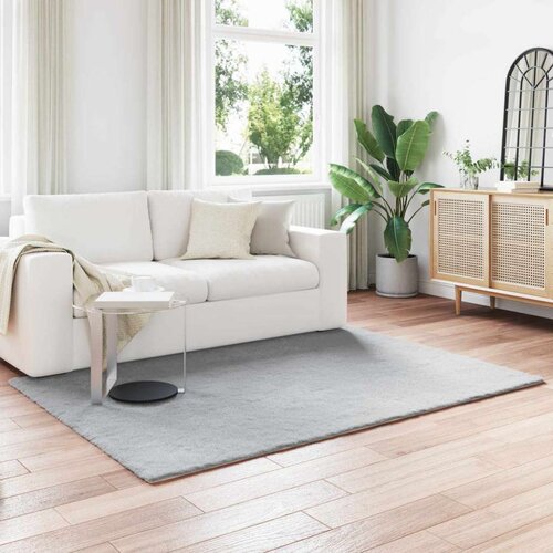  Faux Rabbit Fur Rug Olite Siva 160 x 230 cm Poliester Cijene