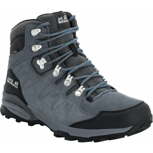 Jack Wolfskin Moške outdoor cipele Refugio Texapore Mid Grey/Black 45