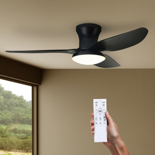  Brilagi - LED prigu&amp;scaron;iva plafonski ventilator LED/30W/230V 3000-6500K crna + daljinski upravljač Slike