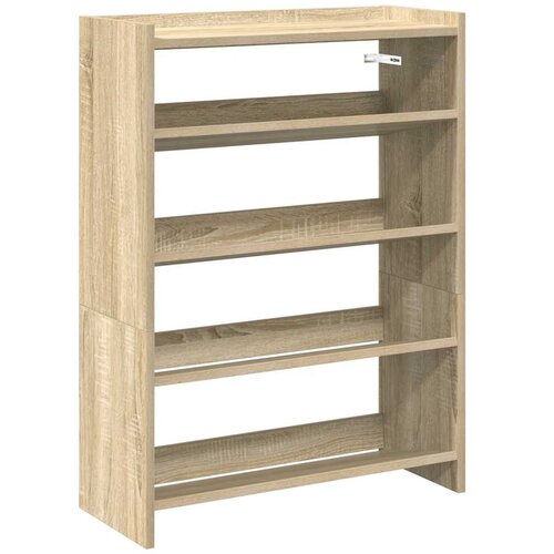  Stalak za cipele boja hrasta 60x25x81 cm konstruirano drvo Smeđa Slike