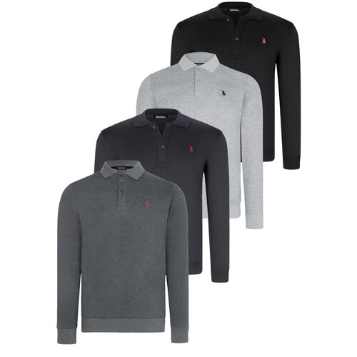 Dewberry QUADRUPLE SET V4007 MEN'S SWEATSHIRT-BLACK-NAVY-ANTHRACITE-GREY Cijene