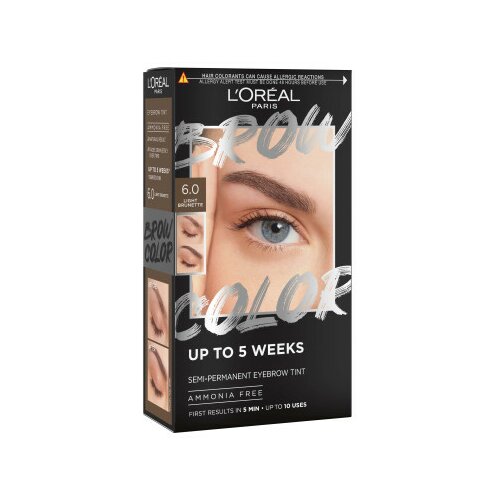 L'Oréal Paris Brow Color polutrajna boja za obrve 6.0 Light Brunette Slike
