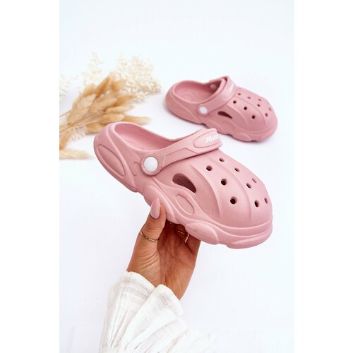 Kesi Kids foam slippers Crocs Pink Cloudy Slike