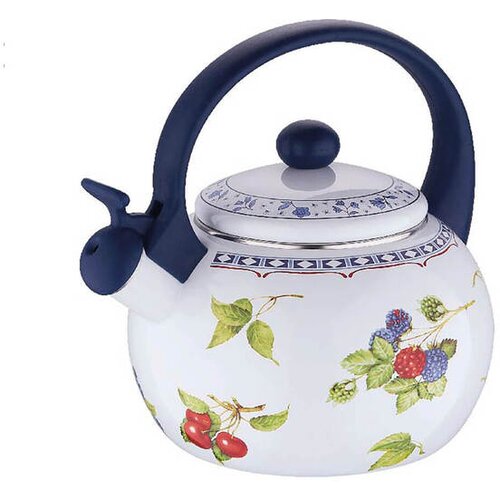 Allegro čajnik s pi&amp;scaron;čalko, emajl, temno modra, 2,2 l Slike