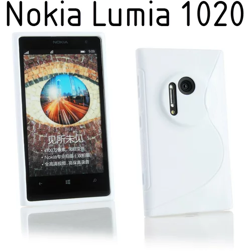  Gumijasti / gel etui S-Line za Nokia Lumia 1020 - beli