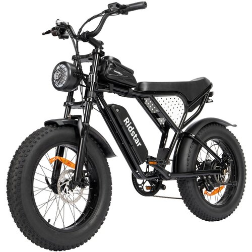 Ridstar Q20 električno kolo - 500W motor 48V15Ah baterija 20" pnevmatike mehanske zavore - črna, (21347452) Cene