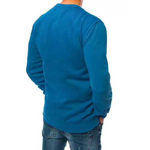 DStreet Bluza męska gładka niebieska BX4983 Cene