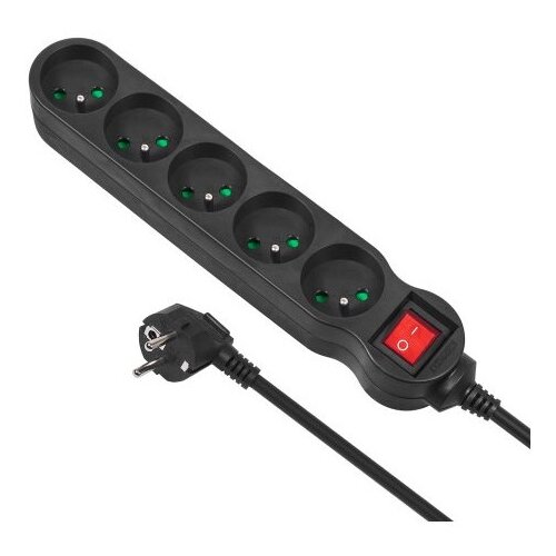 Maclean MCE185 power extension 5 m 5 AC outlet(s) Indoor Black Cijene