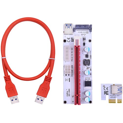  Adapter USB Riser 6Pin 008S red Cene