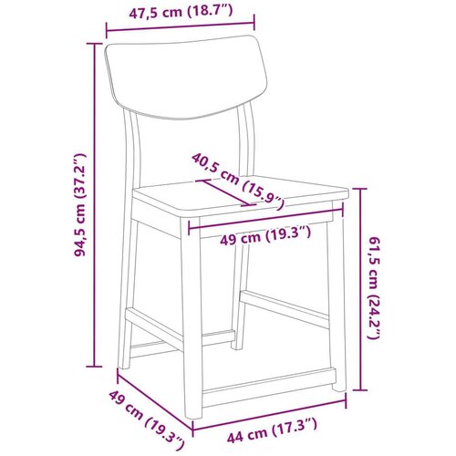  Trpezarijske stolice 2 pcs Bijelo 48 x 49 x 95 cm - Bijelo Slike