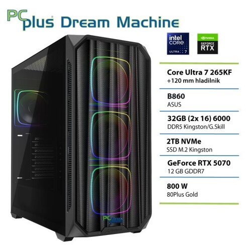 PCPLUS Dream Machine Ultra 7 265KF 32GB 2TB SSD RTX 5070 12GB gaming namizni računalnik Cene