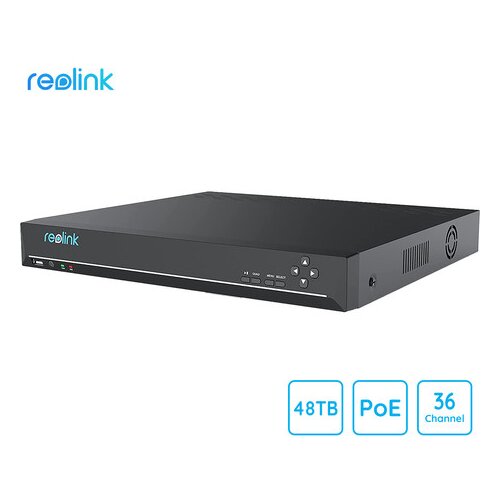 Reolink Snemalna enota RLN36, priklop do 36 kamer, 3x max. 16TB HDD disk, raz&scaron;irljiv spomin do 48TB, neprekinjeno snemanje, alarm, črna Cene