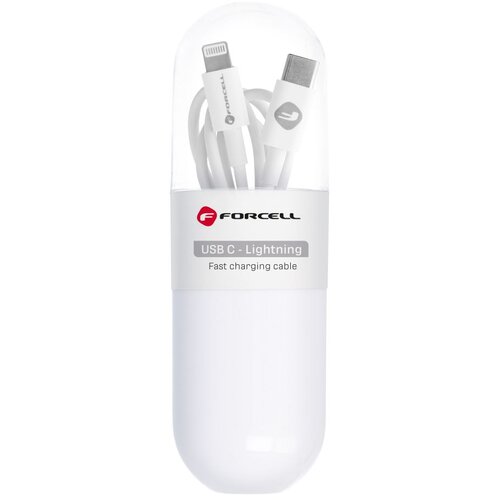 Forcell kabal C291 tube type c na lightning PD20W beli 1m Slike