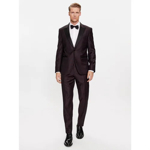 Boss Obleka H-Huge-2Pcs-Tux-231 50502449 Rdeča Slim Fit