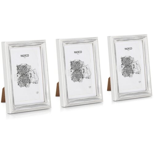 Casa Chic Lancaster, okvir za slike, pravokoten, komplet treh okvirjev, za fotografije 17 x 12 cm, mat, les Slike