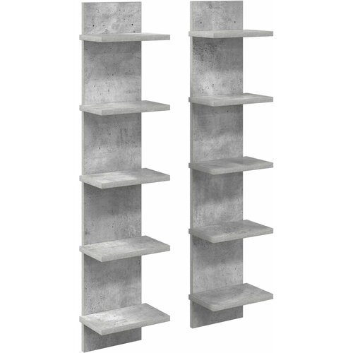  Polica na zidu 2 kom. Betonska siva 22 x 15 x 100 cm Slike