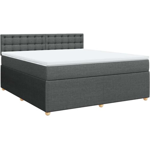 VidaXL Okvir kreveta s oprugama i madrac svjetlosivi 180x200cm tkanina Slike