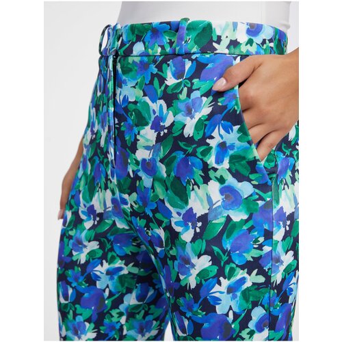 Orsay Green-Blue Ladies Flowered Pants - Women Cene