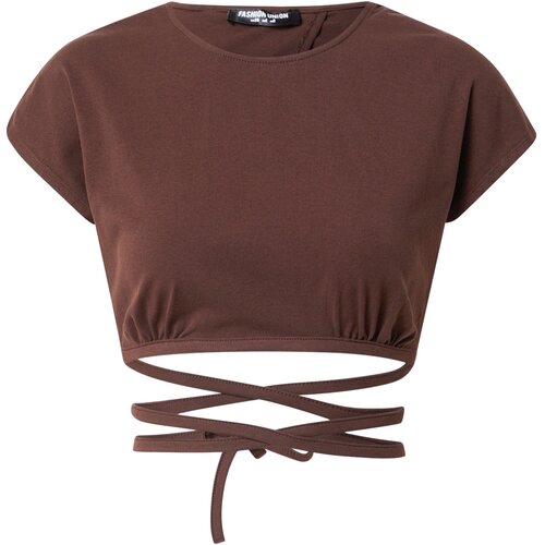 Fashion Union Majica &amp;#039;FRANKLIN&amp;#039; temno rjava Slike