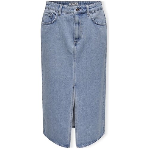 Only Krila Noos Bianca Midi Skirt - Light Blue Denim Modra Cene
