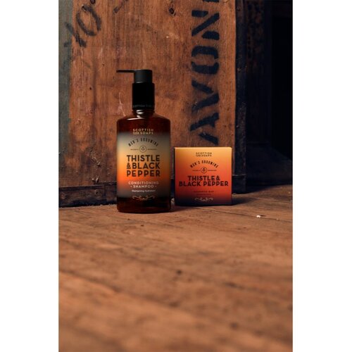 Scottish Fine Soaps Thistle &amp;amp; Black Pepper &amp;Scaron;ampon za mu&amp;scaron;karce 100 g Slike