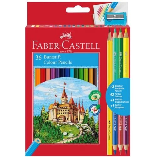 Faber-castell Bojice Faber-Castell šesterokutne / set od 36 boja (bojice za crtanje)