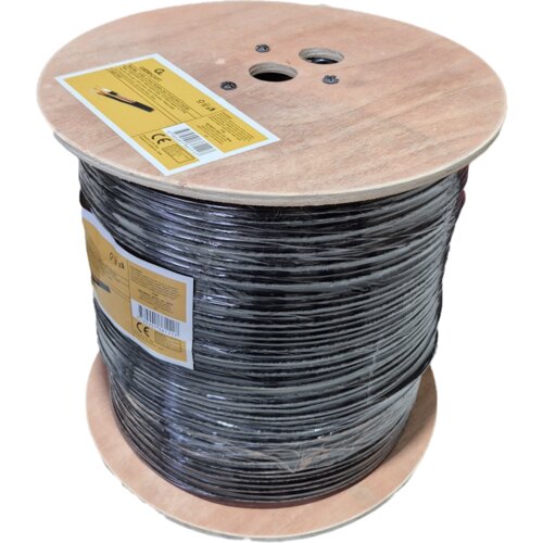 Gembird KABL-COAX-RG59+2x0.75 BC/PVC/300M CCTV Bakarni Koaksialni kabl sa napojnim kablom2x0,75mm black 300m Cene