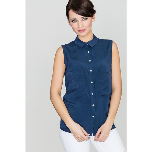 Lenitif Woman&amp;#039;s Blouse K363 Navy Blue Slike