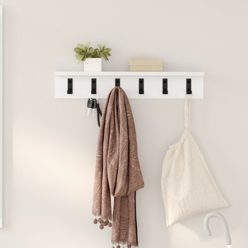 VidaXL Nadwyčajna obe&amp;scaron;alnik za pla&amp;scaron;če Bela 60 x 10.5 x 10.5 cm Slike