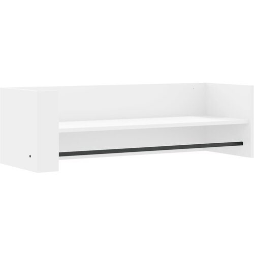  Zidna polica bijela 100 x 35 x 30,5 cm od konstruiranog drva Slike