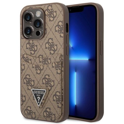 Guess Apple iPhone 14 Pro PU 4G Ohi&amp;scaron;je za kartico, Rjava, (21244252) Slike