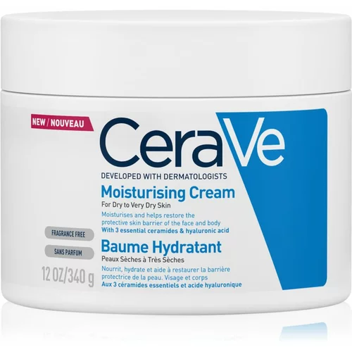 CeraVe moisturizing hidratantna krema za tijelo i lice 340 g za žene
