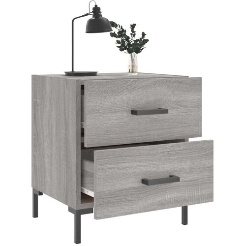  Noćni ormarići 2 kom boja hrasta 40x35x47 5cm konstruirano drvo Slike