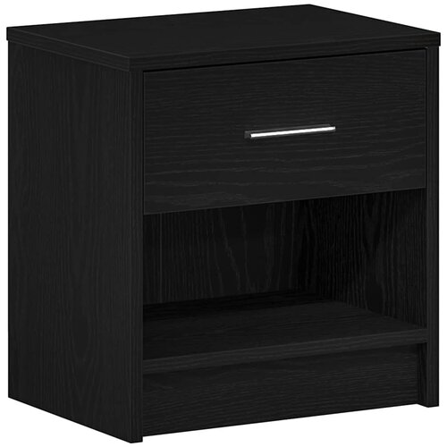  Noćni ormarići 2 kom s ladicama crni 39x28x41 cm Slike
