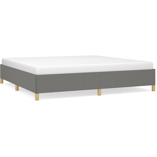 VidaXL Posteljni okvir temno siv 200x200 cm blago, (20726287) Slike
