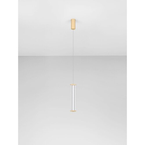 Nova Luce Metalna LED viseća svjetiljka s mogućnosti zatamnjivanja mat zlatna sa sjenilom od akrilnog stakla &amp;oslash; 6 cm Pheme &amp;ndash; Slike