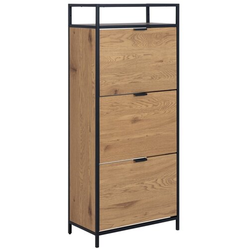 Actona Preklopni ormarić za cipele u dekoru hrasta u prirodnoj boji Seaford – Cijene