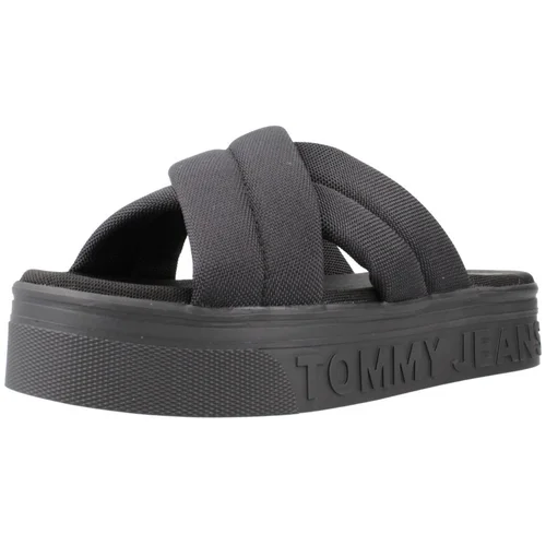 Tommy Jeans TJW LETTERING FLATFORM Crna