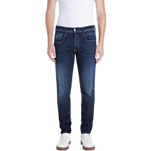 Replay Kavbojke slim 10 OZ DARK INDIGO POWER STRETCH DENIM M0914 .000.41A 214 Modra Slike