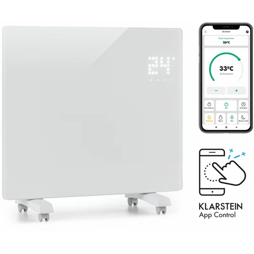 Klarstein bornholm single smart, konvekcijski grelnik, 1000 w, upravljanje z aplikacijo, bel