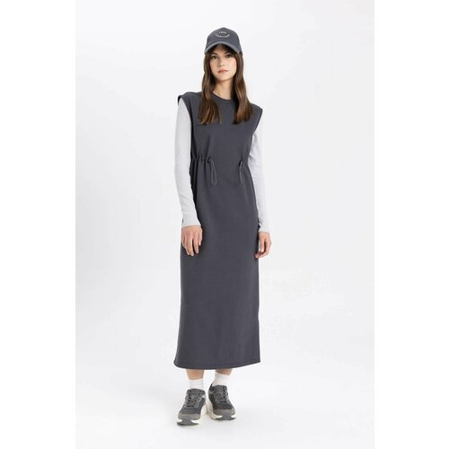 Defacto Regular Fit Thin Sweatshirt Fabric Long Sleeve Dress Slike