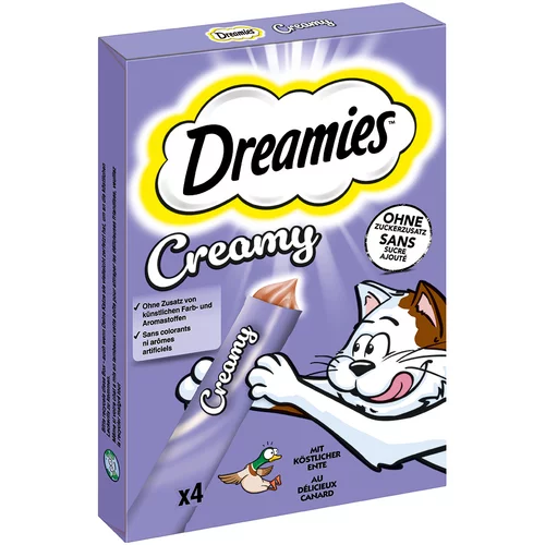 Dreamies Creamy Snacks - Sparpaket Ente (44 x 10 g)