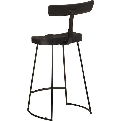 VidaXL barski stolci 2 kom crni 49x43x88 cm masivnog drva manga Slike