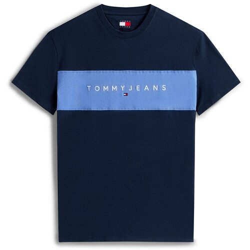 Tommy Jeans Majica mornarska / safir / bela Cene