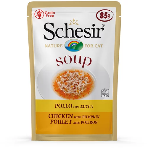Schesir juha za mačke 6 x 85 g - Piletina i bundeva