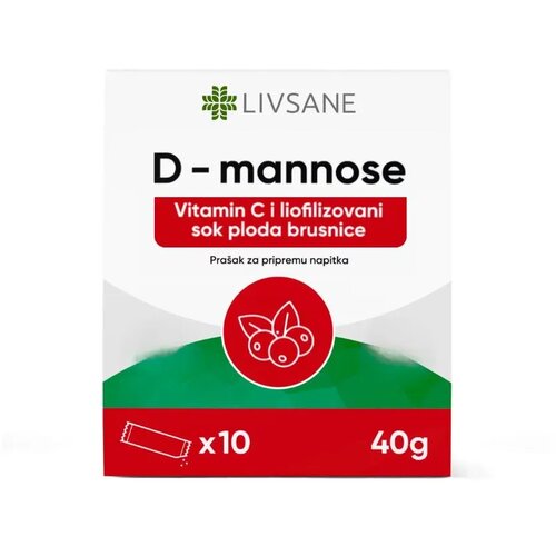 LIVSANE Suplement za urinarni sistem D-Manoza, 10 Kesica Slike